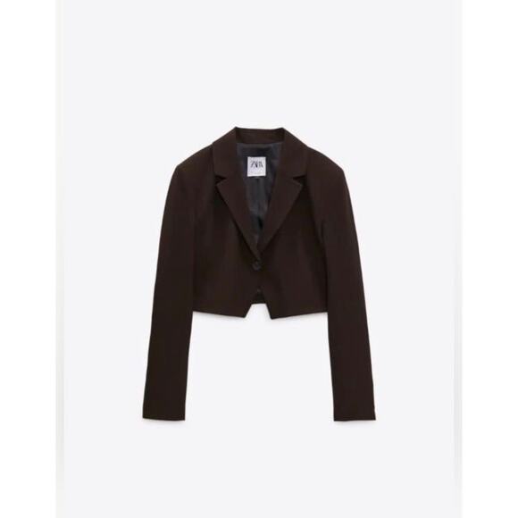 Zara Plaid Cropped Blazer Jacket - Picture 8 of 8